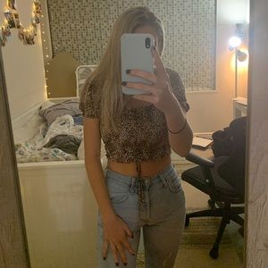 Urban Outfitters Cheetah Crop Top